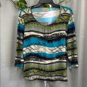 Vibrant Geometric Long Sleeve Top